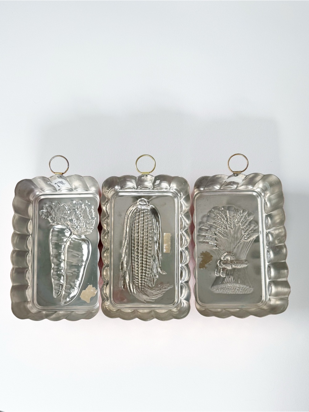 Vintage Copper Loaf Mold Pans - Carrot, Wheat, Corn - Picture 8 of 10